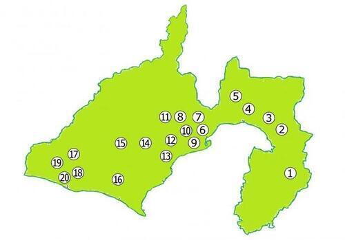 地図：静岡県施設