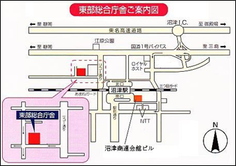 地図：東部総合庁舎案内