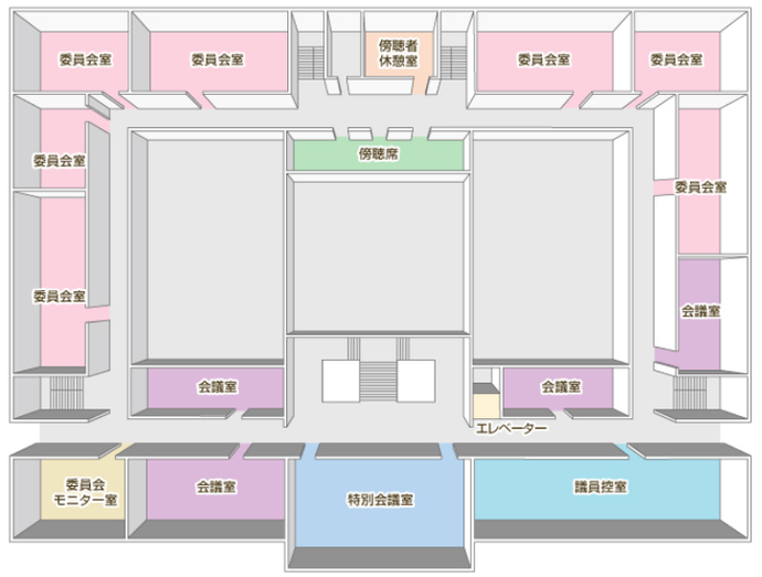 イラスト：本館4階　見取り図