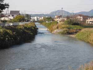 写真：大津谷川の下をサイホンが通過