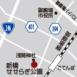 地図：新橋せせらぎ公園周辺