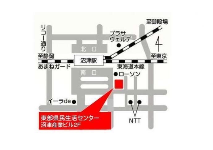 地図：東部県民生活センター周辺