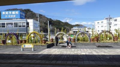 写真：修善寺駅北口モニュメント