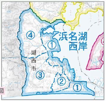 地図：浜名湖西岸地域の区域図