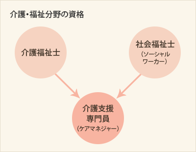 説明図：介護・福祉分野の資格