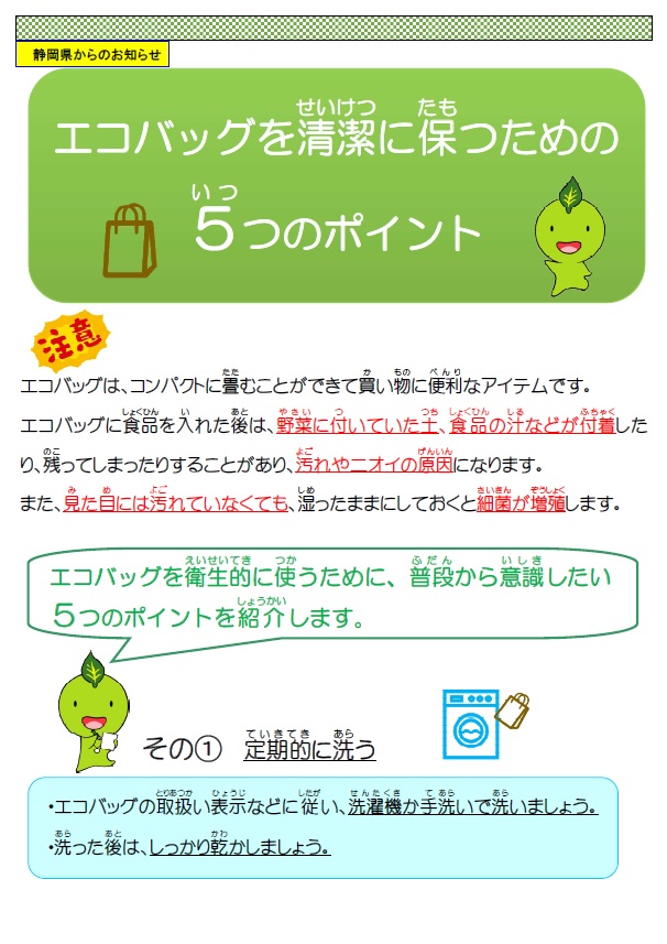 ポスターの写真：ちゃっぴーの食品安全インフォメーション1