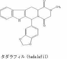 イラスト：タダラフィル化学構造式