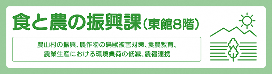 食と農の振興課バナー