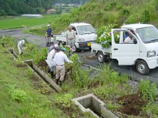 写真：地元農家のあじさい植樹