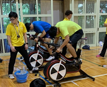 写真：県立伊藤商業高校自転車競技