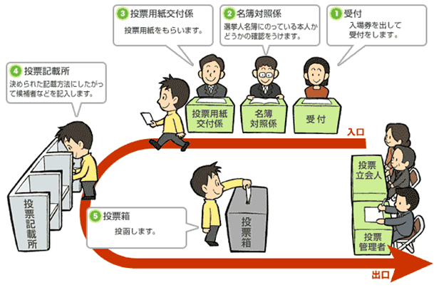 イラスト：投票の流れ