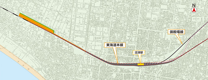 地図：工事手順＿高架化図1