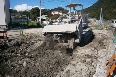 写真：地盤改良工事の様子