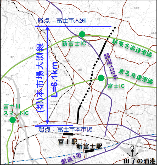 イラスト：（都）本市場大渕線整備事業図