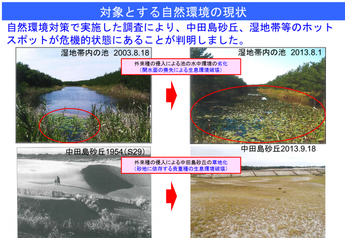 写真：対象とする自然環境の現状