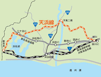 地図：天浜線案内図