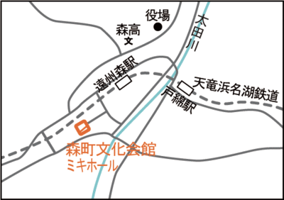 地図：森町文化会館ミキホール案内図