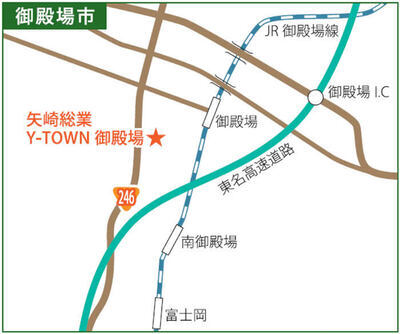 地図：矢崎総業Y－TOWN御殿場案内図