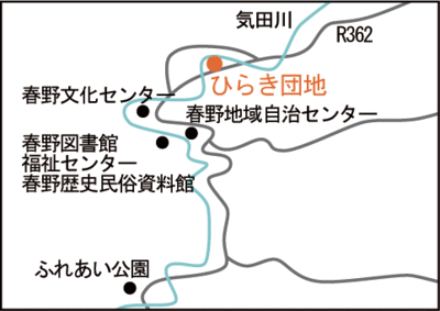 地図：ひらき団地案内図