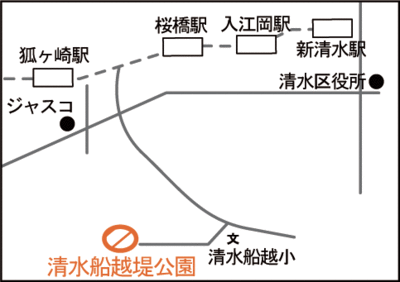 地図：船越堤公園案内図