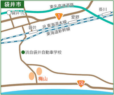 地図：梅山案内図