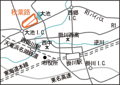 地図：秋葉路案内図