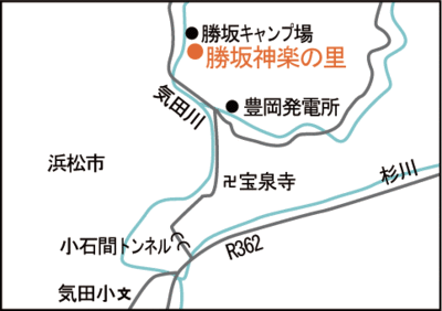 地図：勝坂神楽の里案内図