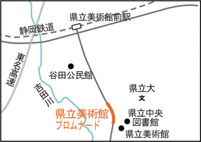 地図：県立美術館プロムナード案内図