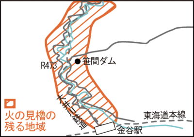 地図：火の見櫓案内図