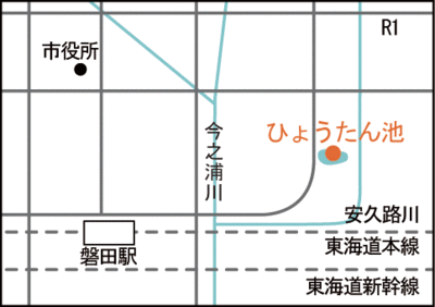 地図：ひょうたん池案内図