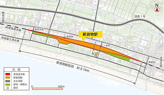 地図：新貨物ターミナル平面図