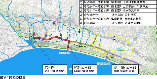 地図：開拓歴史の様子