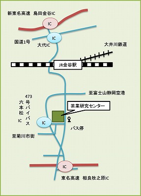 地図：茶業研究センター周辺