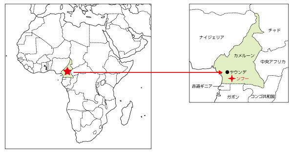 地図：カメルーン