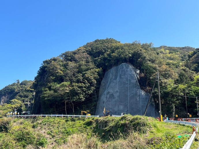 施工時写真（国道135号（河津町子安知内）)