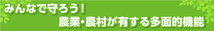 みんなで守ろう！農業・農村が有する多面的機能