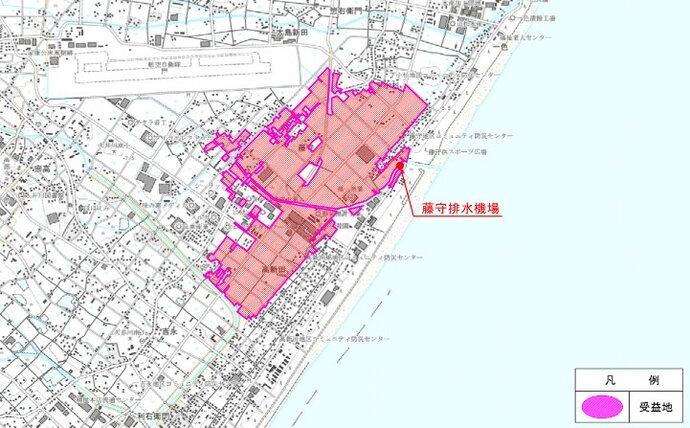 藤守排水機場位置図