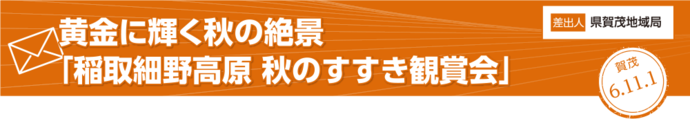 黄金に輝く秋の絶景　「稲取細野高原 秋のすすき鑑賞会」