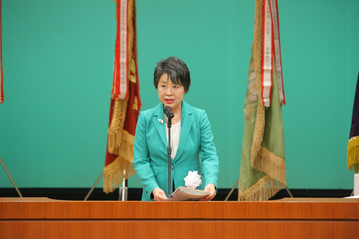 写真　表上川陽子茶業中央会会長の挨拶