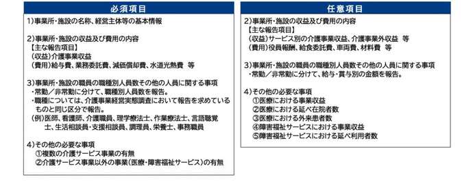 報告項目について