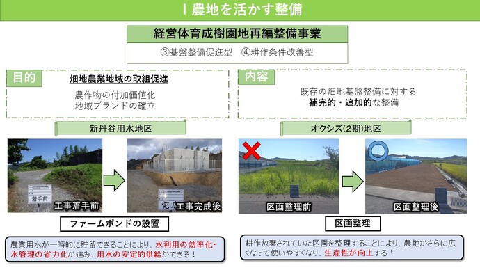 経営体育成樹園地再編整備事業（基盤整備促進型・耕作条件改善型）