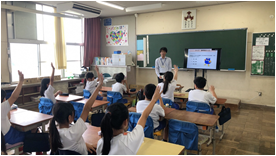 出前講座（統計クイズ）風景