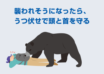 襲われそうになったら、うつ伏せで頭と首を守る