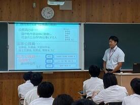 過年度の職業講話の様子