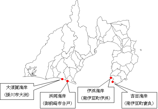図1　県内農地海岸位置図