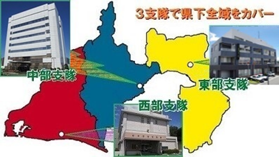 図：県内の各支部