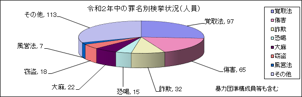 グラフ：罪名別検挙状況