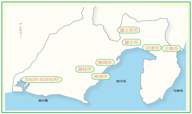 地図：保管場所届出必要な都市