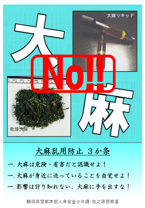 チラシ：大麻乱用防止3か条