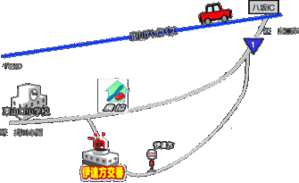 地図：伊達方交番周辺